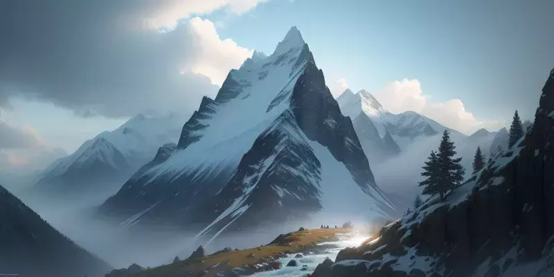 Snowy mountain landscape - Swiss digital agency