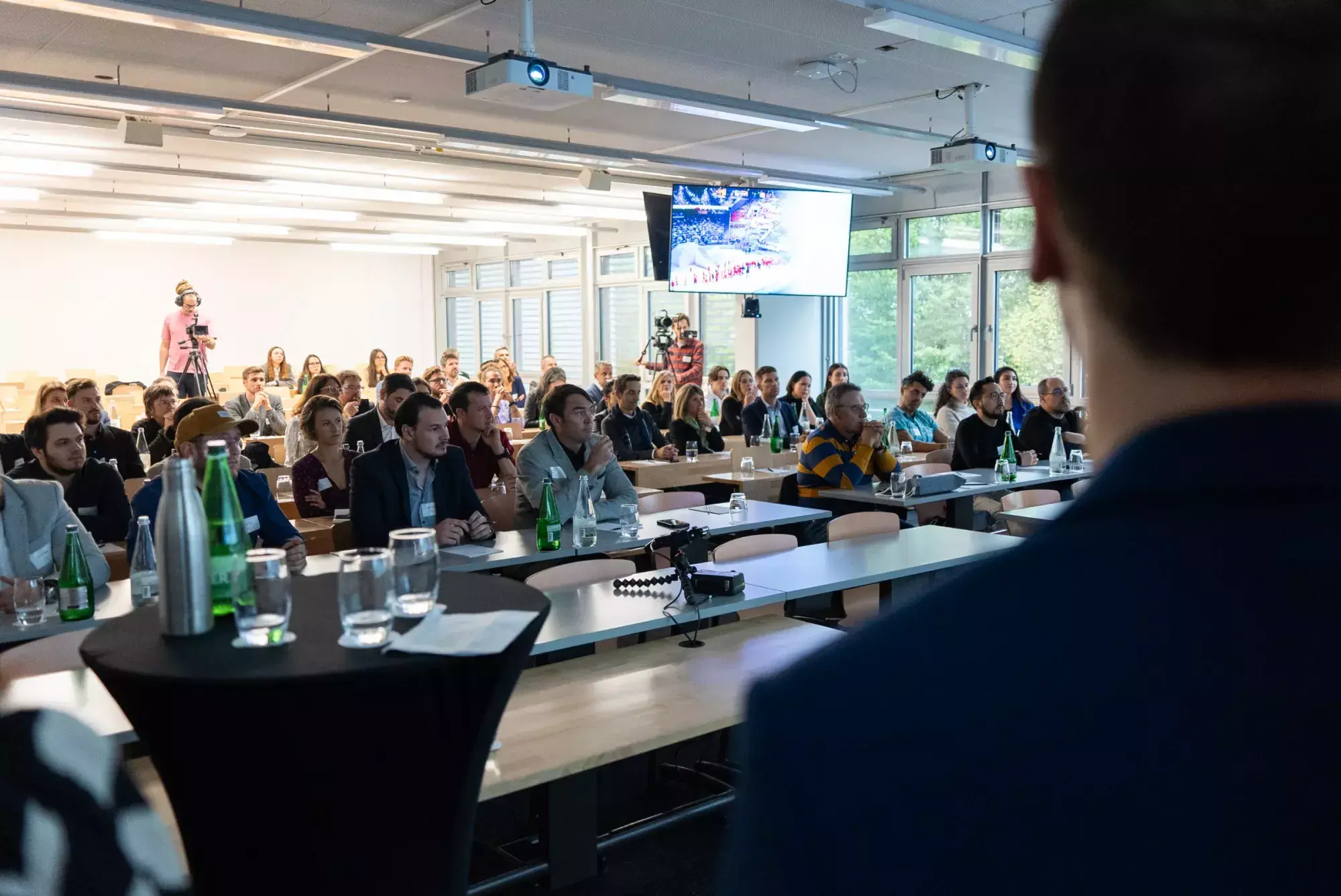 View of an audience during a conference