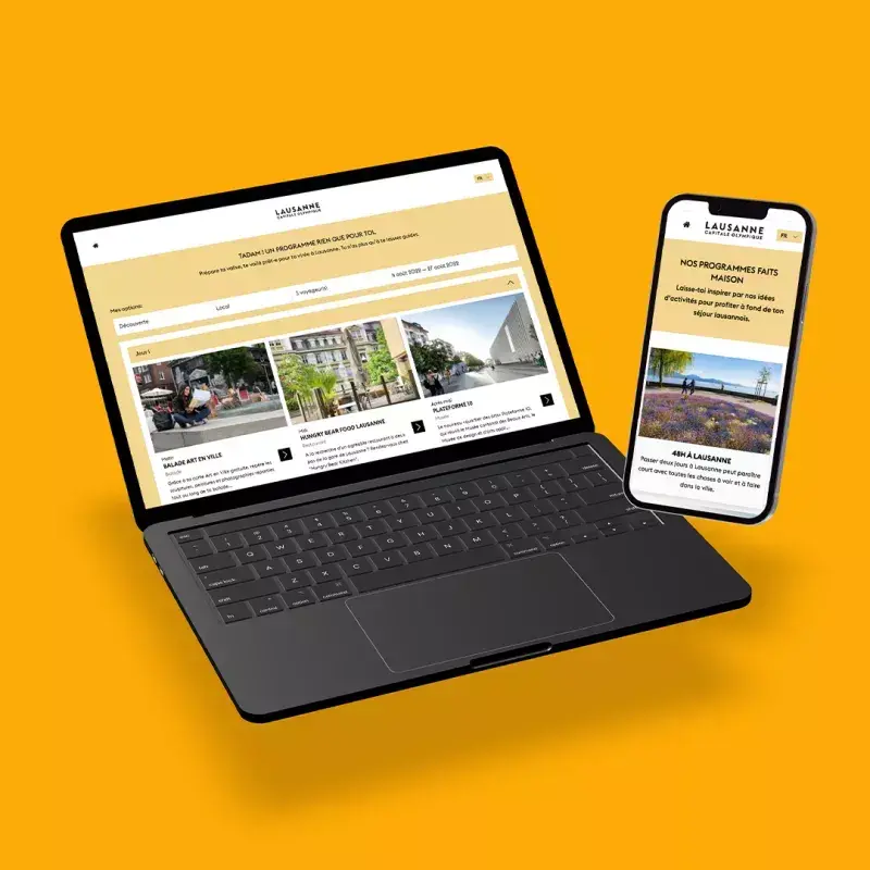 Interface web et mobile de Lausanne Capitale Olympique