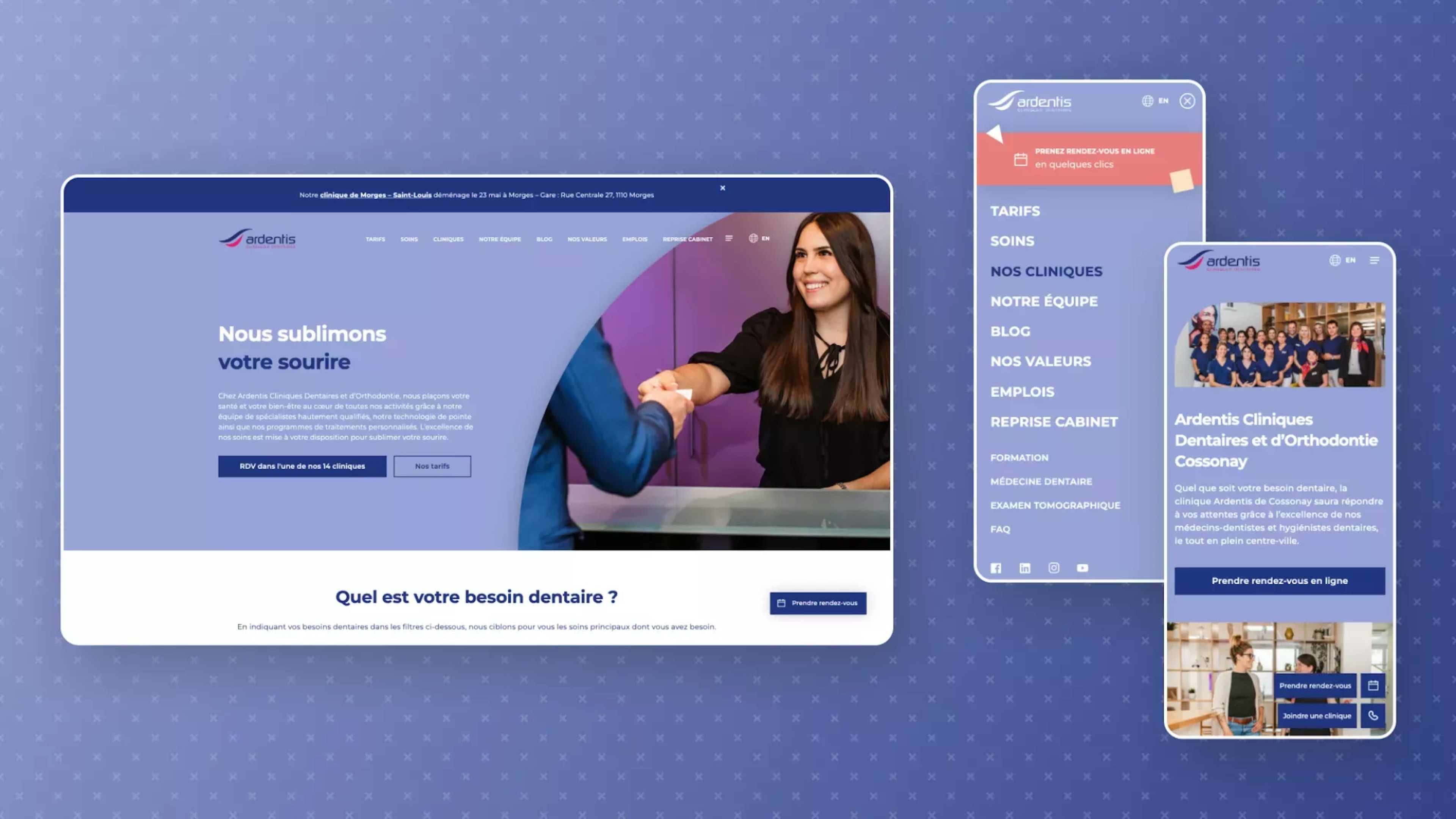 Ardentis website homepage