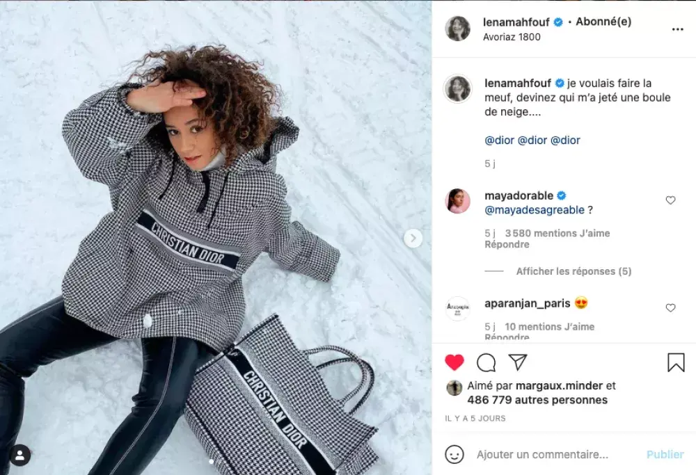 Fashion influencer in the snow, marketing campaign by Marvelous Digital