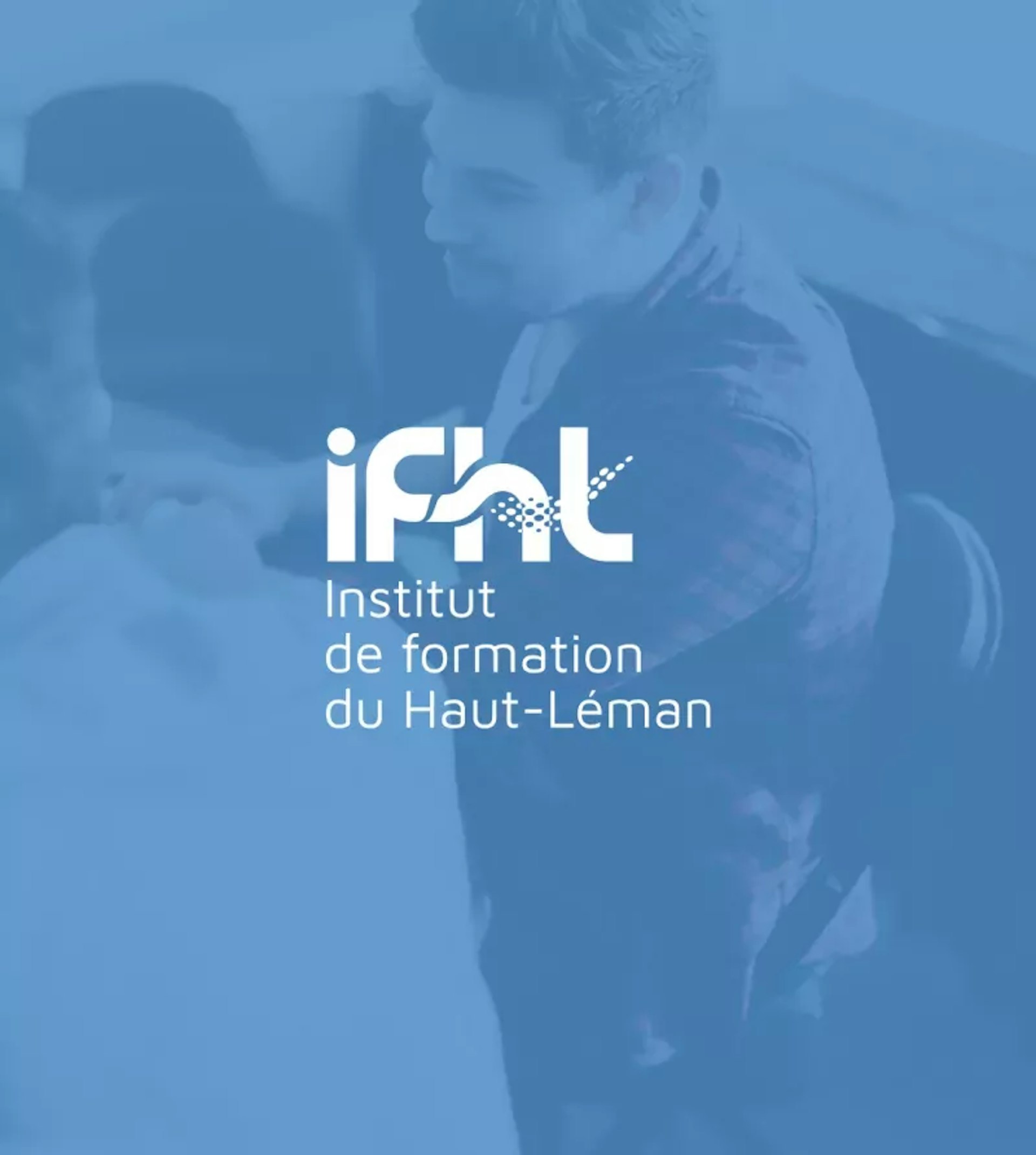 Logo IFHL sur fond bleu - agence digitale suisse