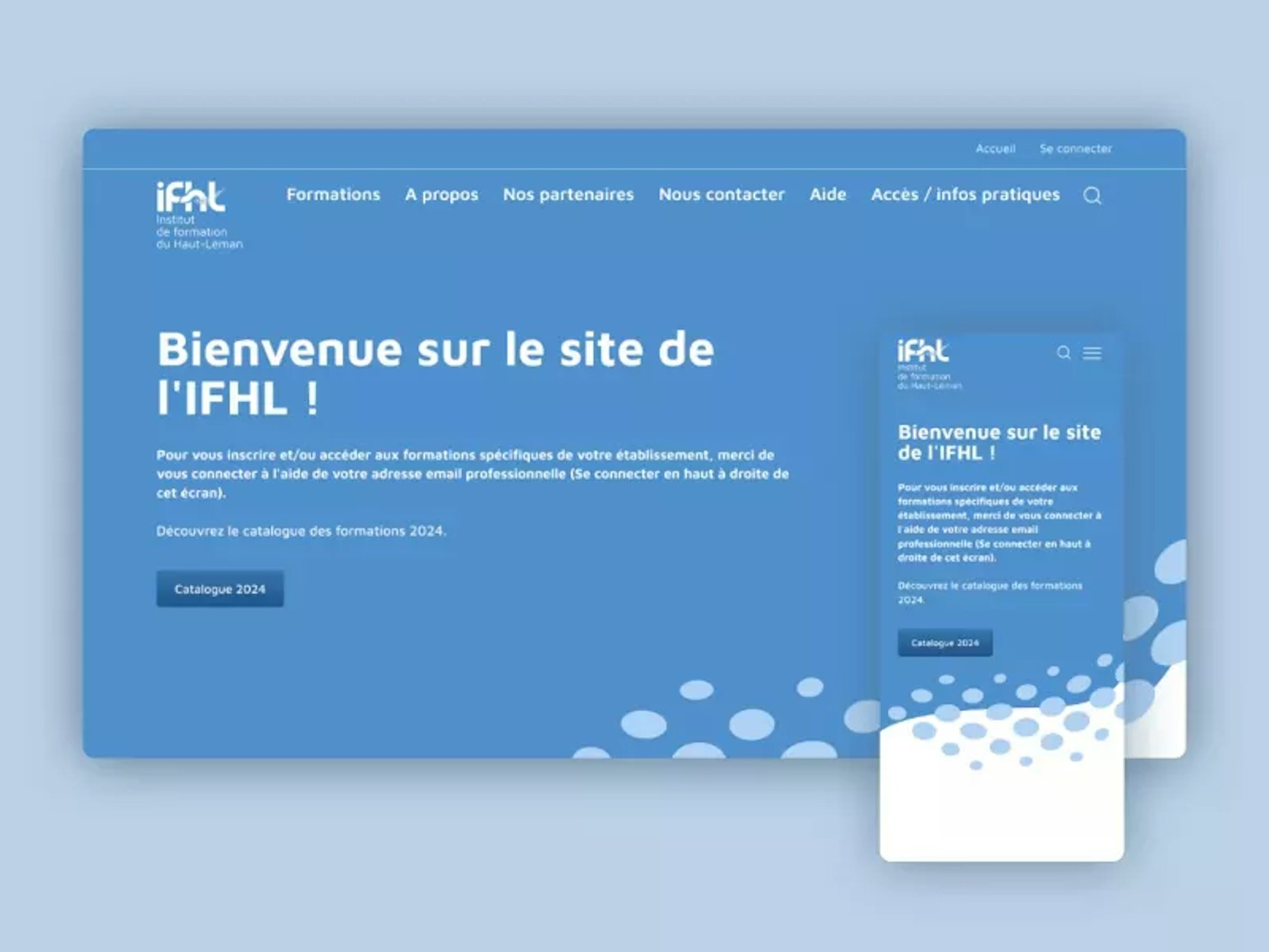 Mockup mobile site IFHL - agence digitale suisse