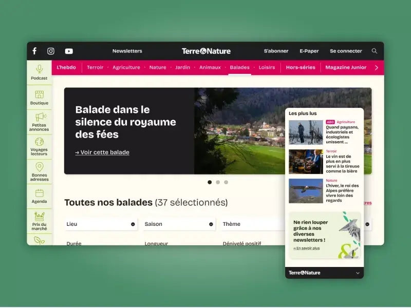Terre & Nature - Mockup article