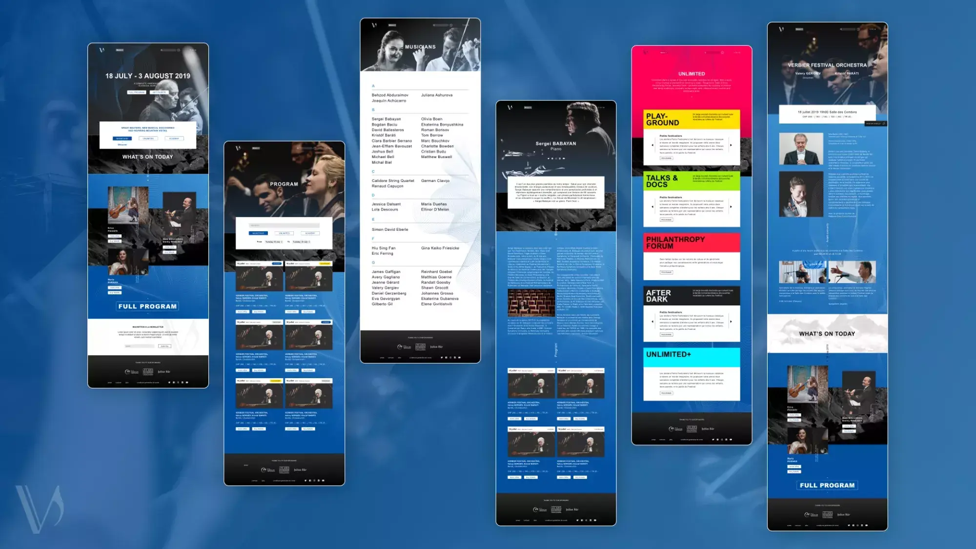 Verbier Festival website design