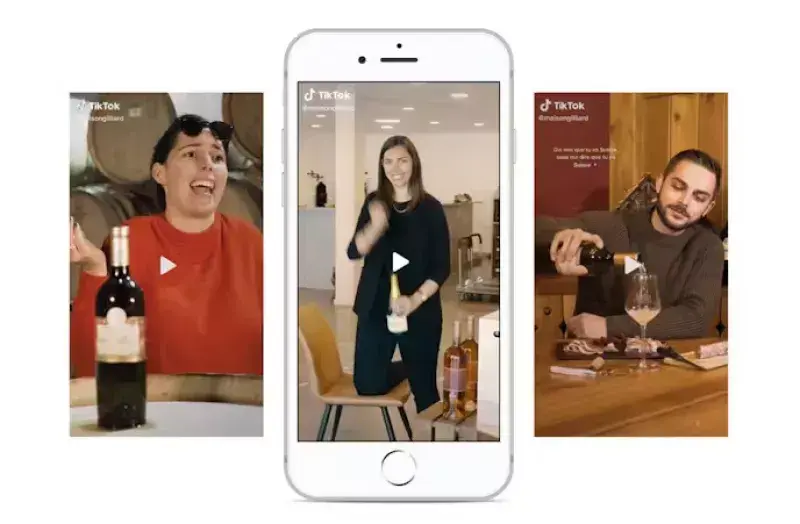Vidéos TikTok de la campagne publicitaire de vin